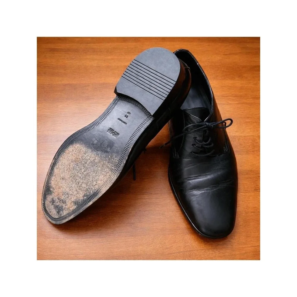 ✨ Hugo Boss Black Leather Oxford Verona Dress Shoes Men 11 ✨